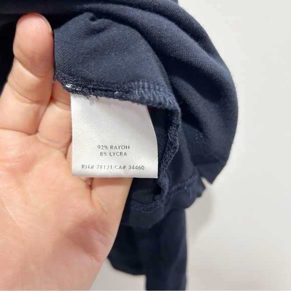 Eileen Fisher Jersey Tank Dress Tunic Size Small Navy Blue Asymmetrical Hem - Picture 10 of 15